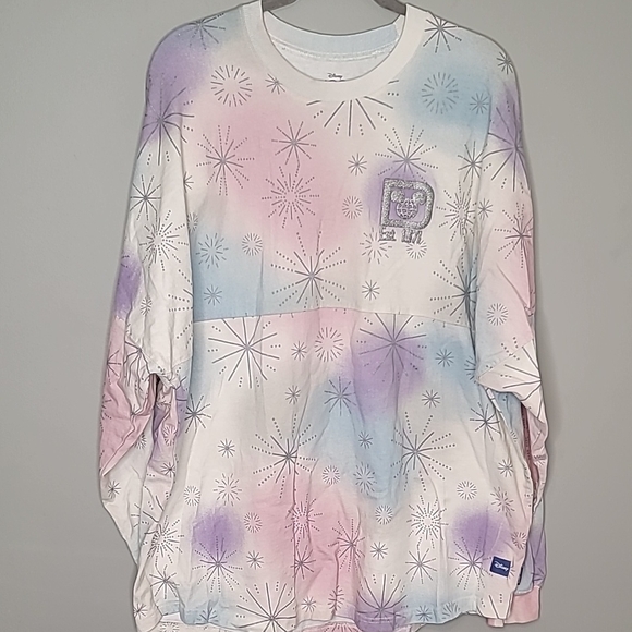 Disney Spirit Jersey 100th anniversary Pastel Tie-Dye long sleeve shirt size XXL - Picture 3 of 12